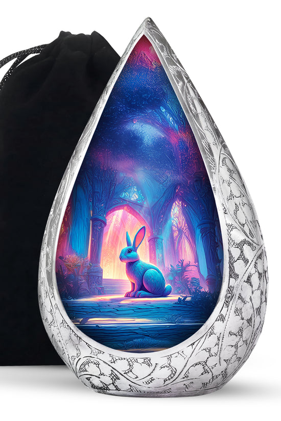 Dreamy Fantasy Rabbit Funeral Urn - Glowing Hall Cremation Urn For Loved Ones