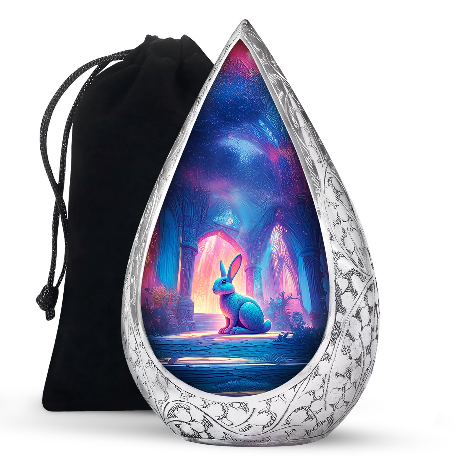 Dreamy Fantasy Rabbit Funeral Urn - Glowing Hall Cremation Urn For Loved Ones
