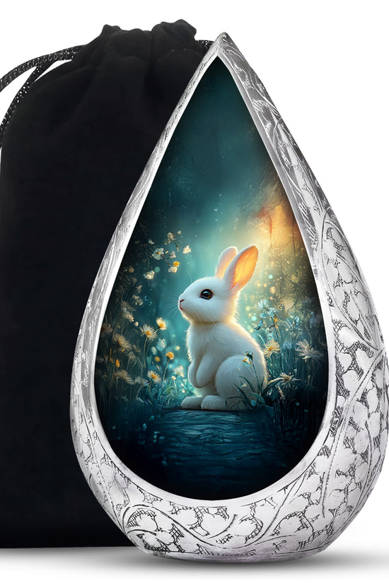 Cute Rabbit Memorial Urn - Bunny Cremation Urn For Human Ashes