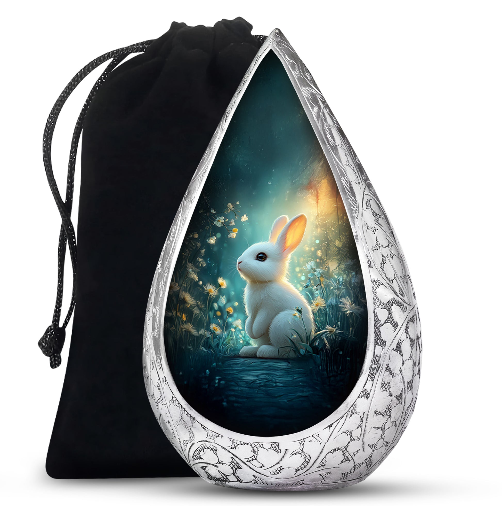 Cute Rabbit Memorial Urn - Bunny Cremation Urn For Human Ashes