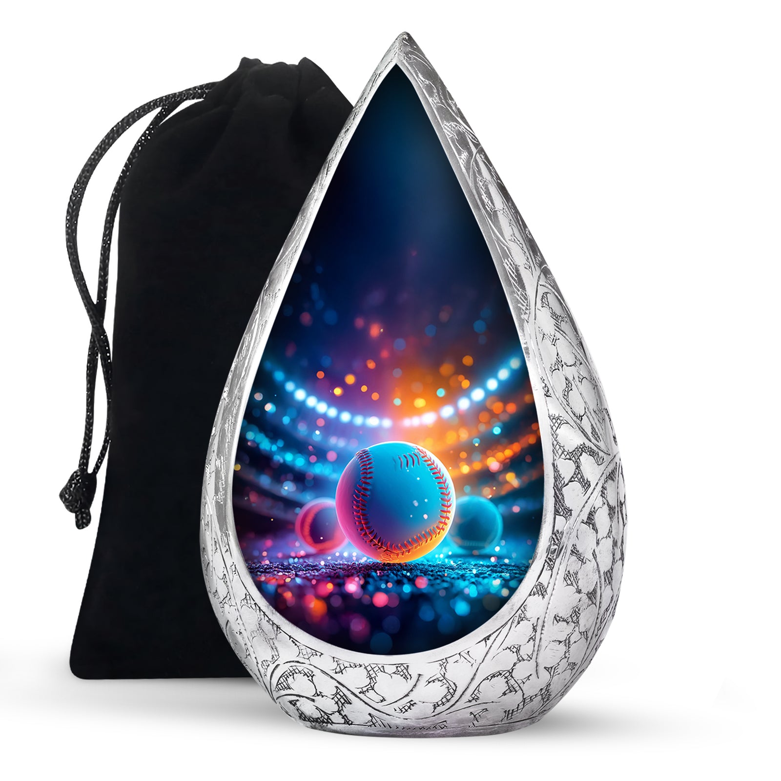 Glowing Baseball Memorial Urn - Decorative Urn For Male