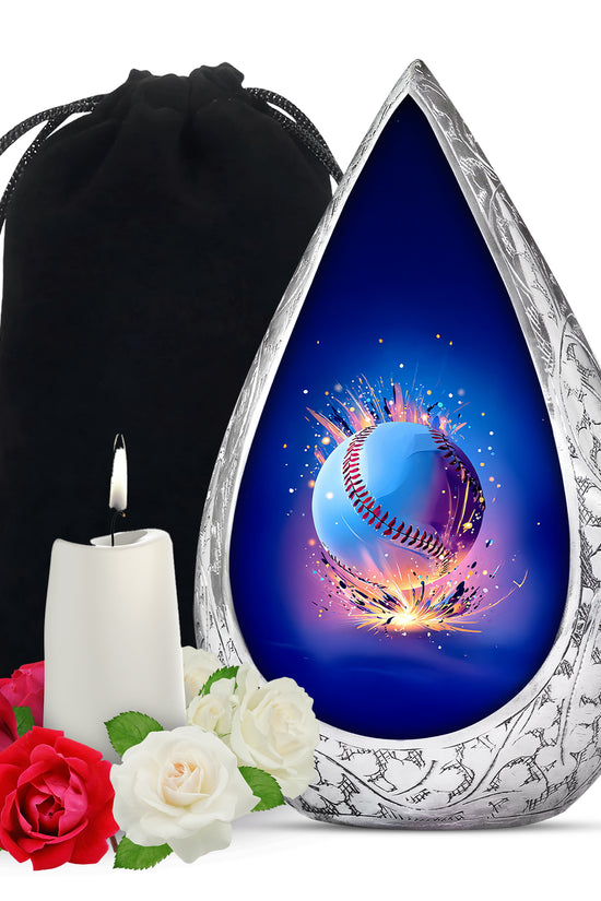Baseball Energy Tribute Urn - Cremation Urn For Human Ashes Adult