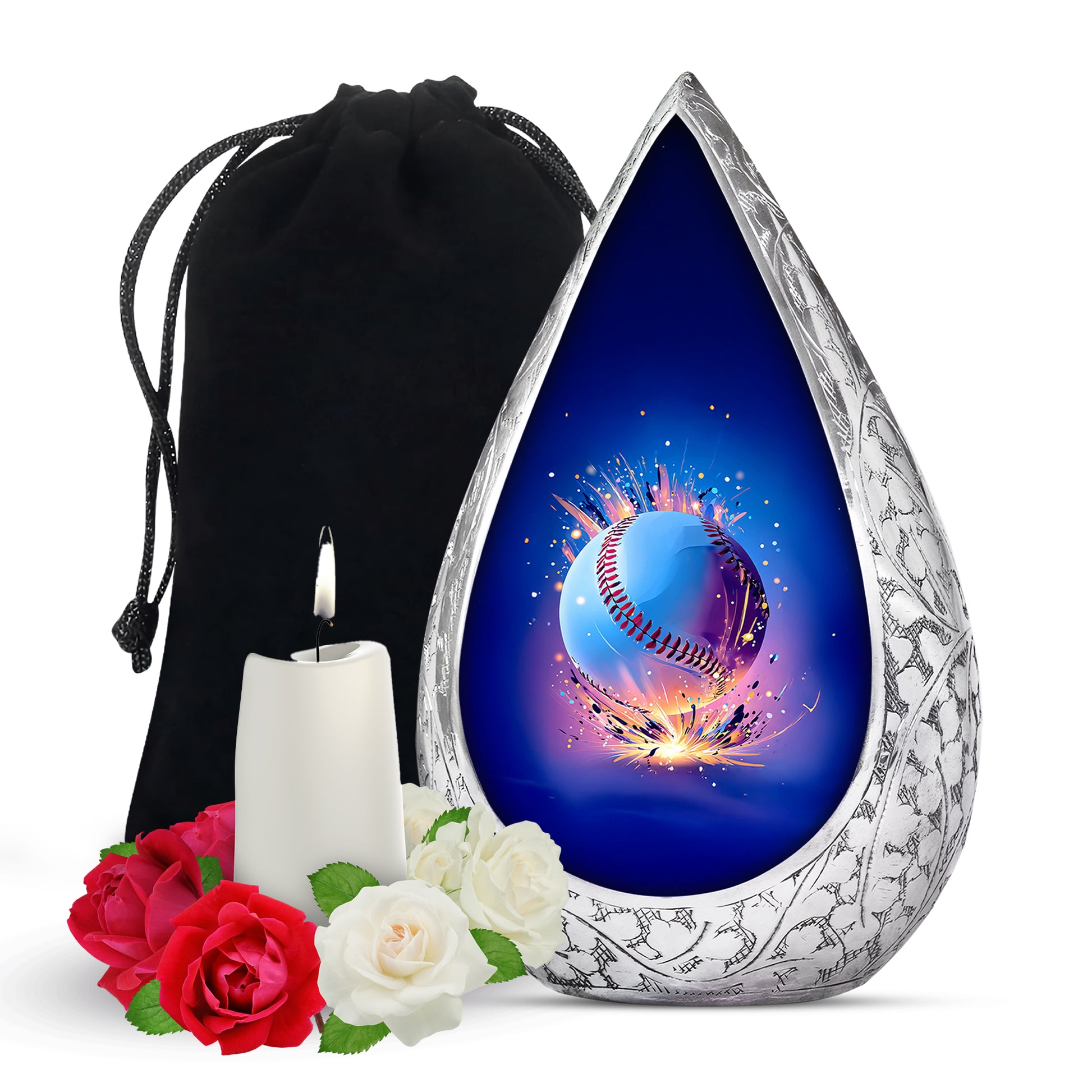 Baseball Energy Tribute Urn - Cremation Urn For Human Ashes Adult