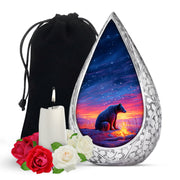 Brown Bear Memorial Urn - Mountain Cremation Urn For Male & Female