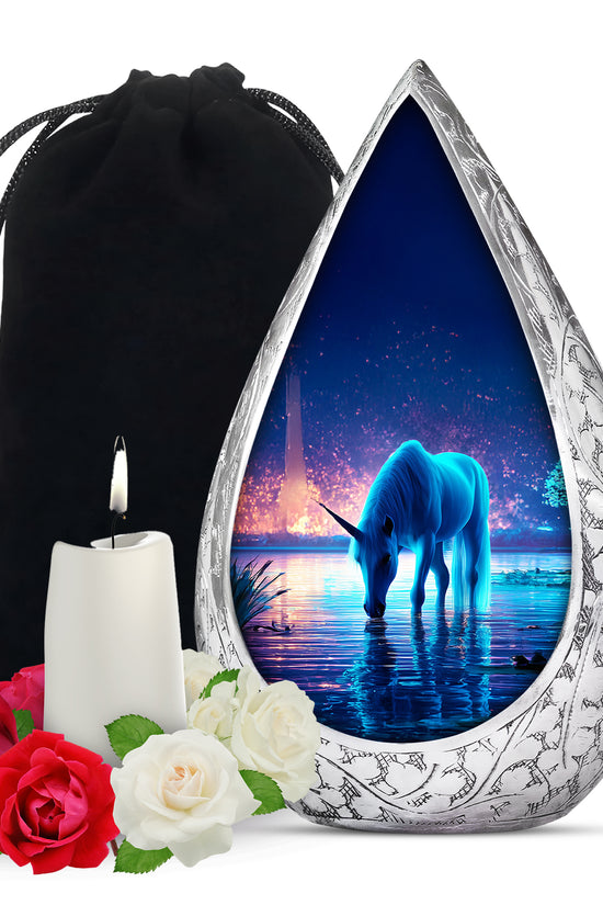 Unicorn Lake Memorial Urn - Cremation Urn For Male & Female