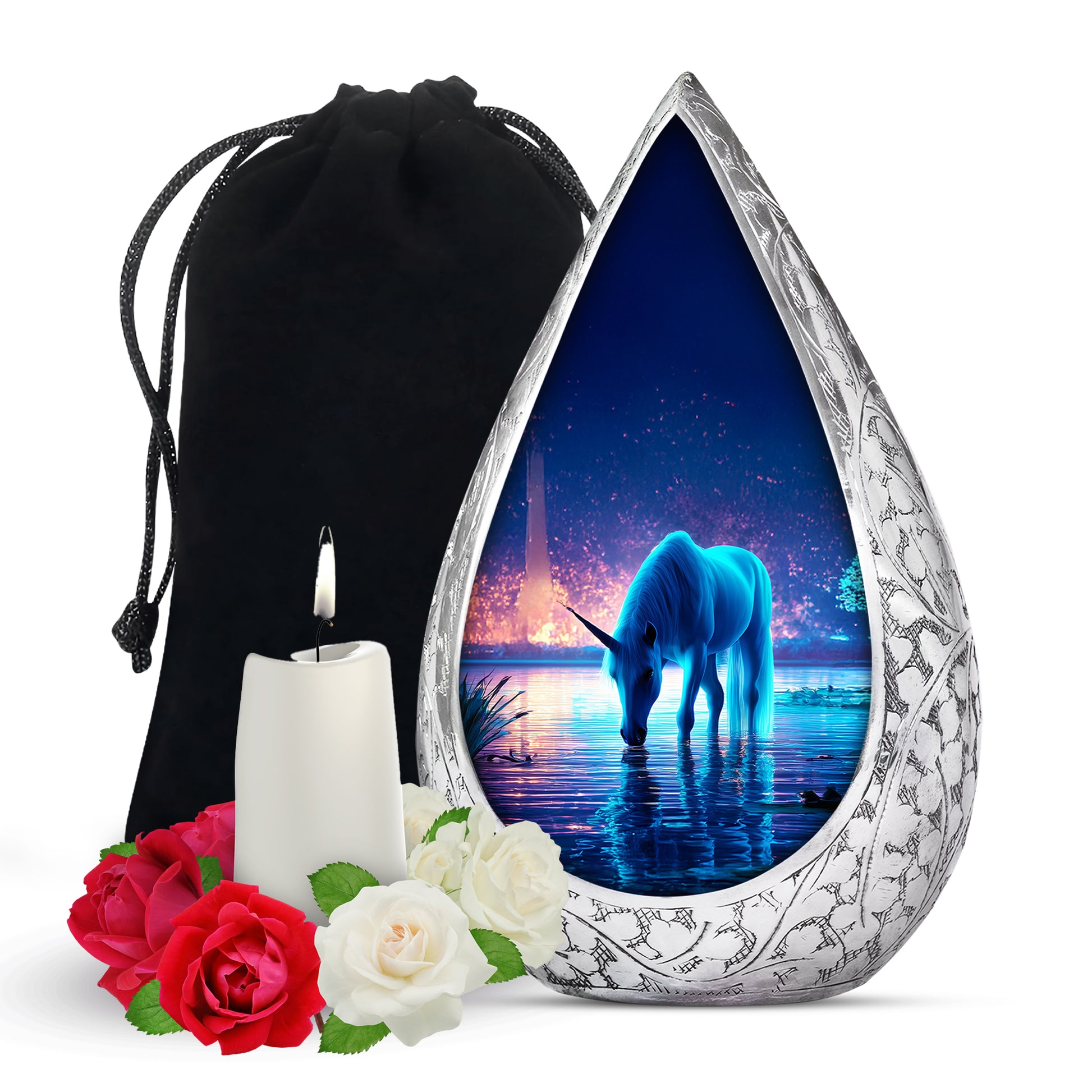 Unicorn Lake Memorial Urn - Cremation Urn For Male & Female