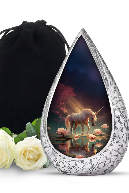 Magical Unicorn Memorial Urn - Beautiful Memorial Urn For Human Ashes