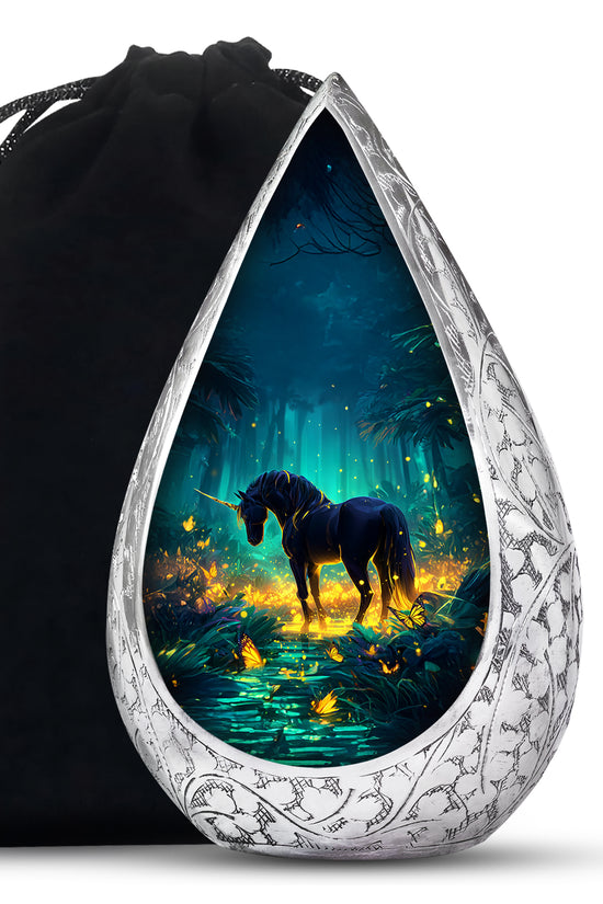 Unicorn Forest Cremation Urn - Decorative Urn For Human Ashes