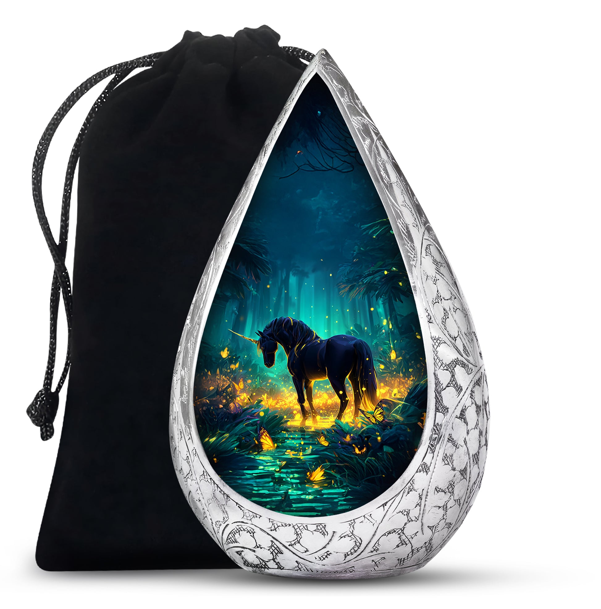Unicorn Forest Cremation Urn - Decorative Urn For Human Ashes