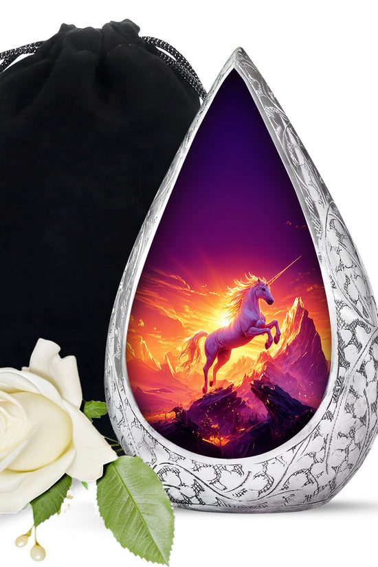 Mystical Unicorn Cremation Urn - Beautiful Memorial Urn For Ashes