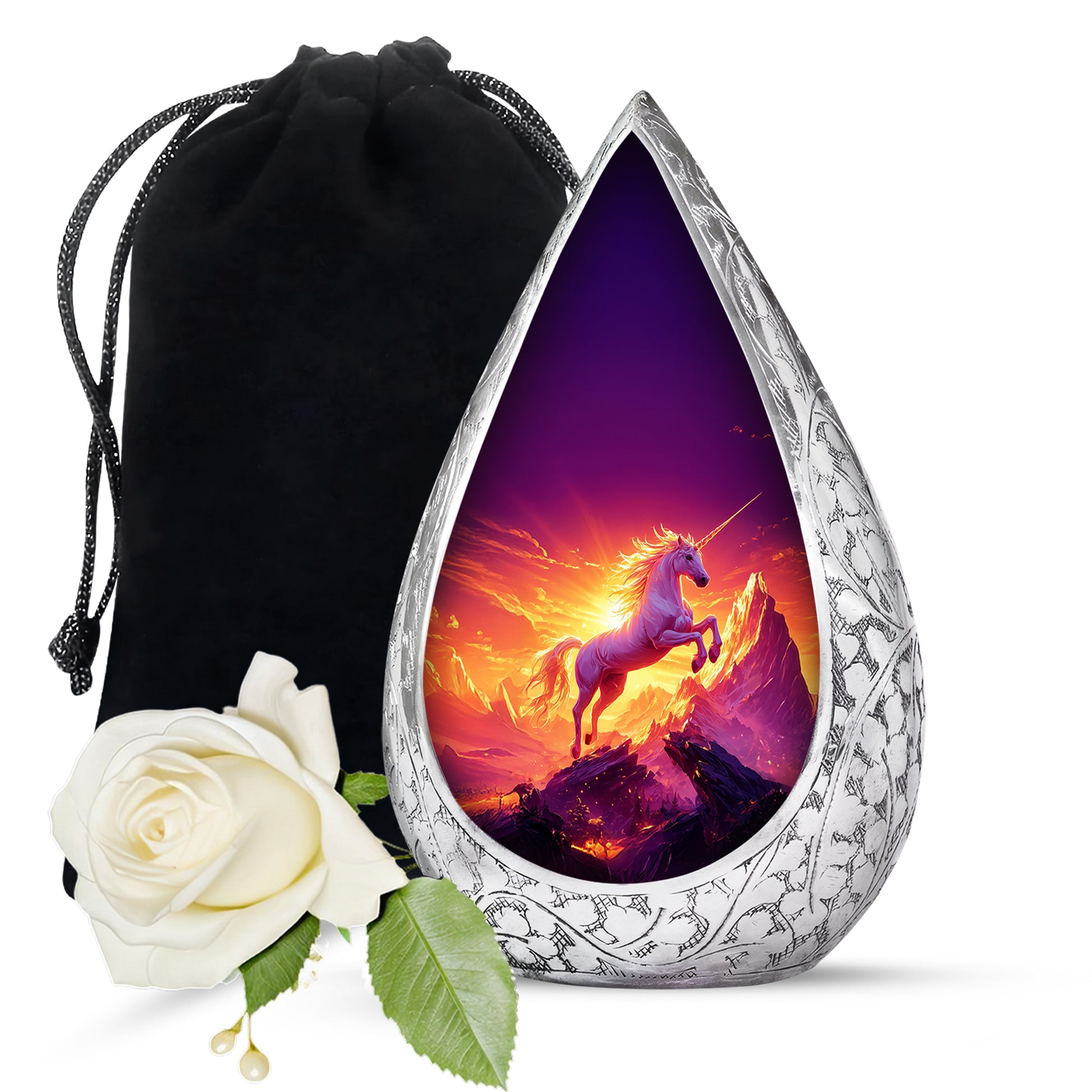 Mystical Unicorn Cremation Urn - Beautiful Memorial Urn For Ashes