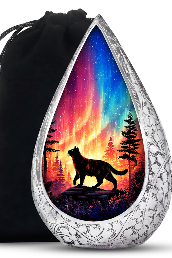 Cat Memroial Urn - Artistic Forest Cremation Urn For Pet Ashes