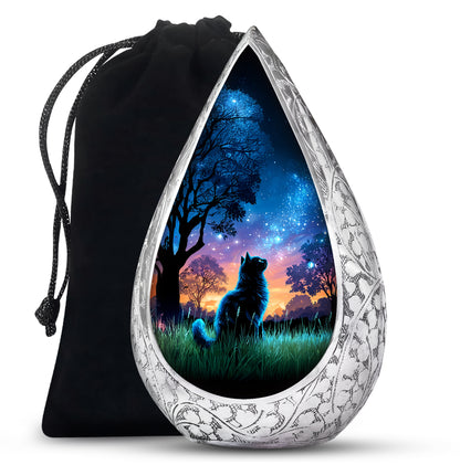 Cat Funeral Urn - Glowing Star Cremation Urn For Cat Ashes