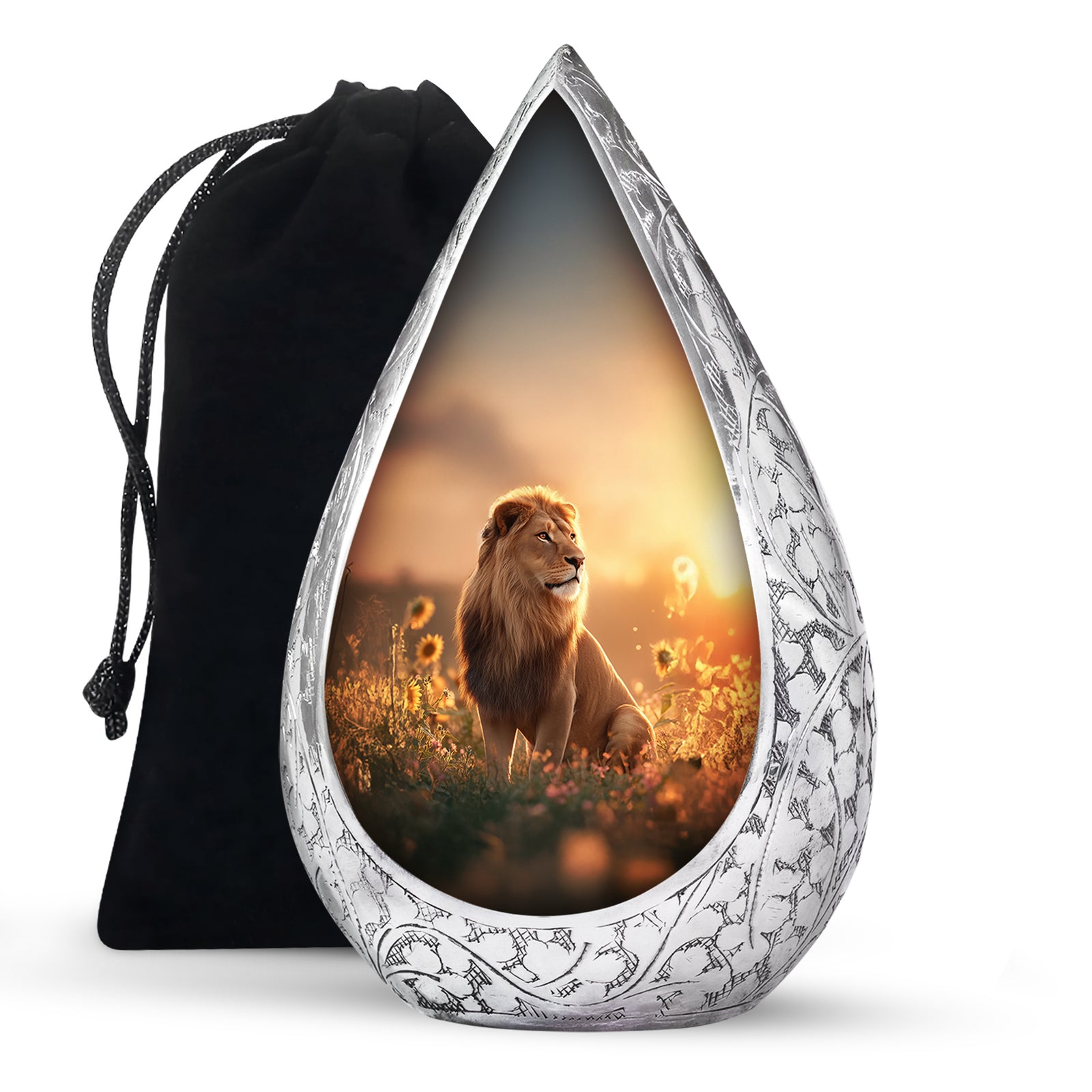 Resting Lion Cremation Urn - Urns For Human Ashes For Adults