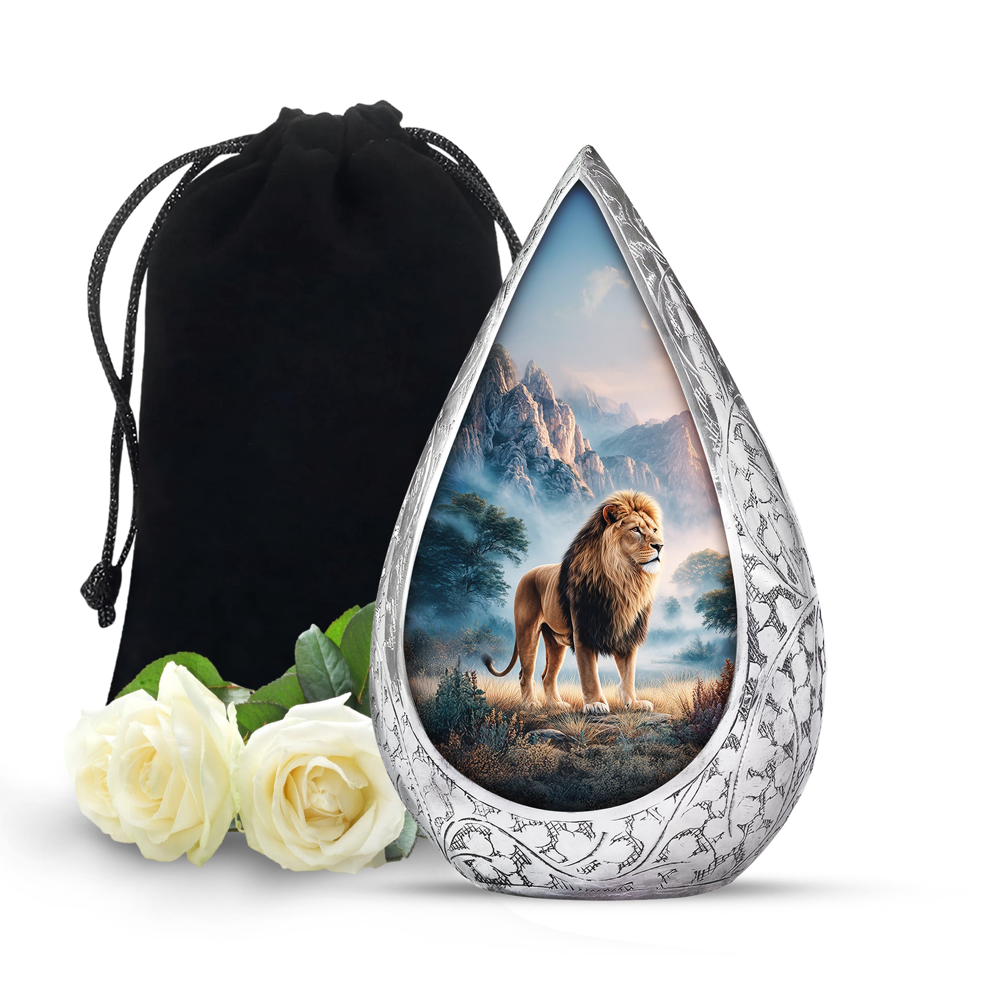 Lion Cremation Urn - Nature Tribute Memorial Urn For Loved Ones
