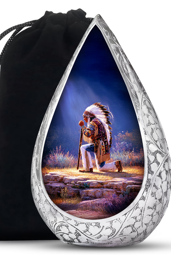 Native American Scenic Funeral Urn - Cremation Urn For Adult Ashes