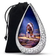 Native American Scenic Funeral Urn - Cremation Urn For Adult Ashes
