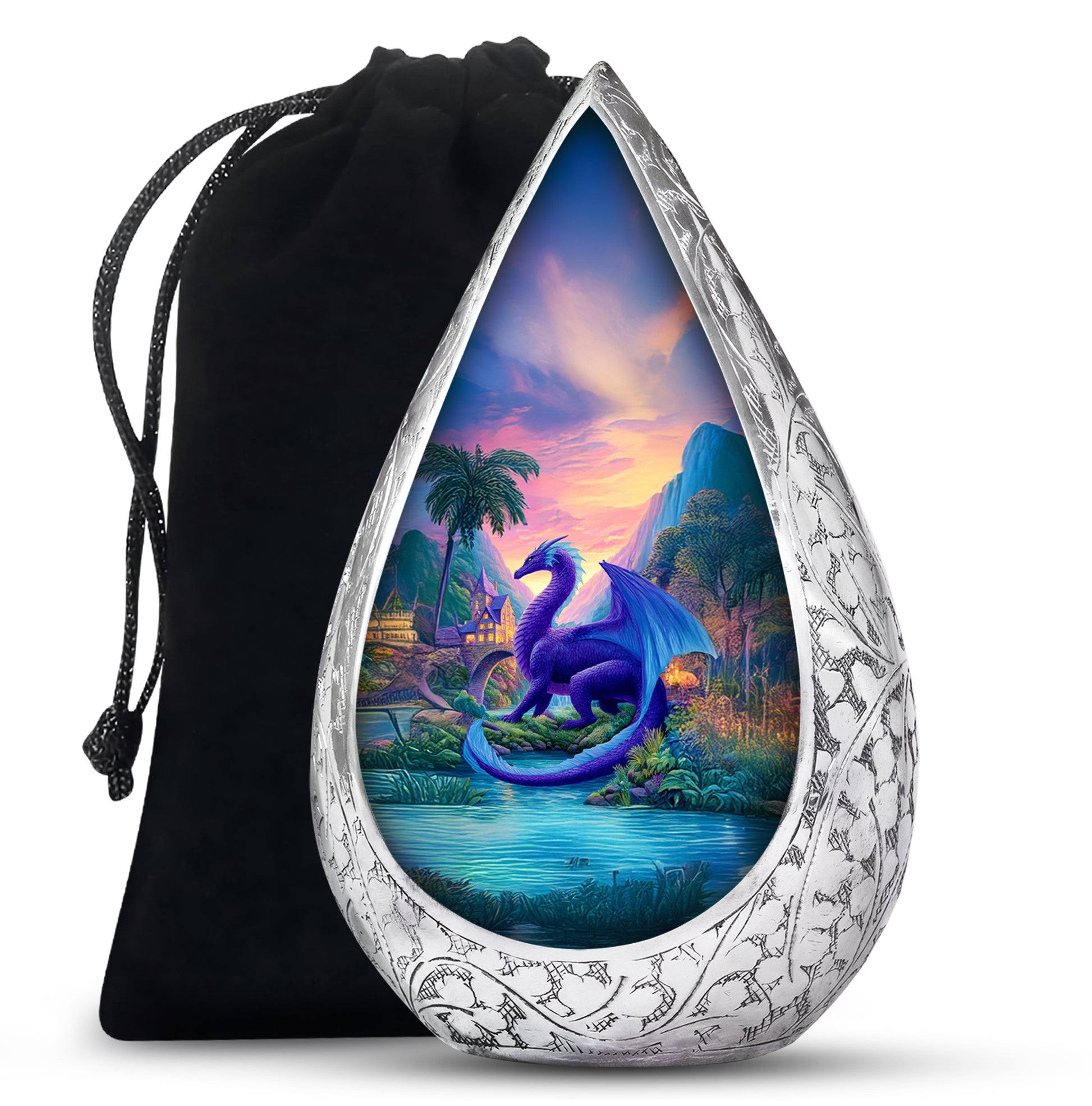 Dragon Memorial Urn - Beautiful Landscape Memorial Urn For Burial