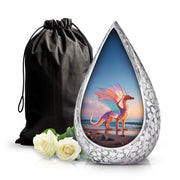 Fantasy Dragon Cremation Urn - Beach Memorial Urn For Human Ashes