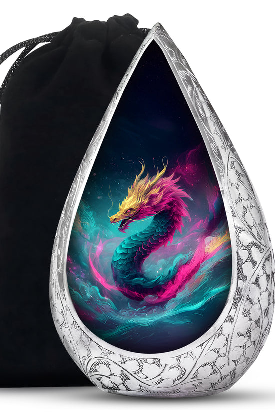 Japanese Dragon Funeral Urn - Unique Burial Urn For Human Ashes
