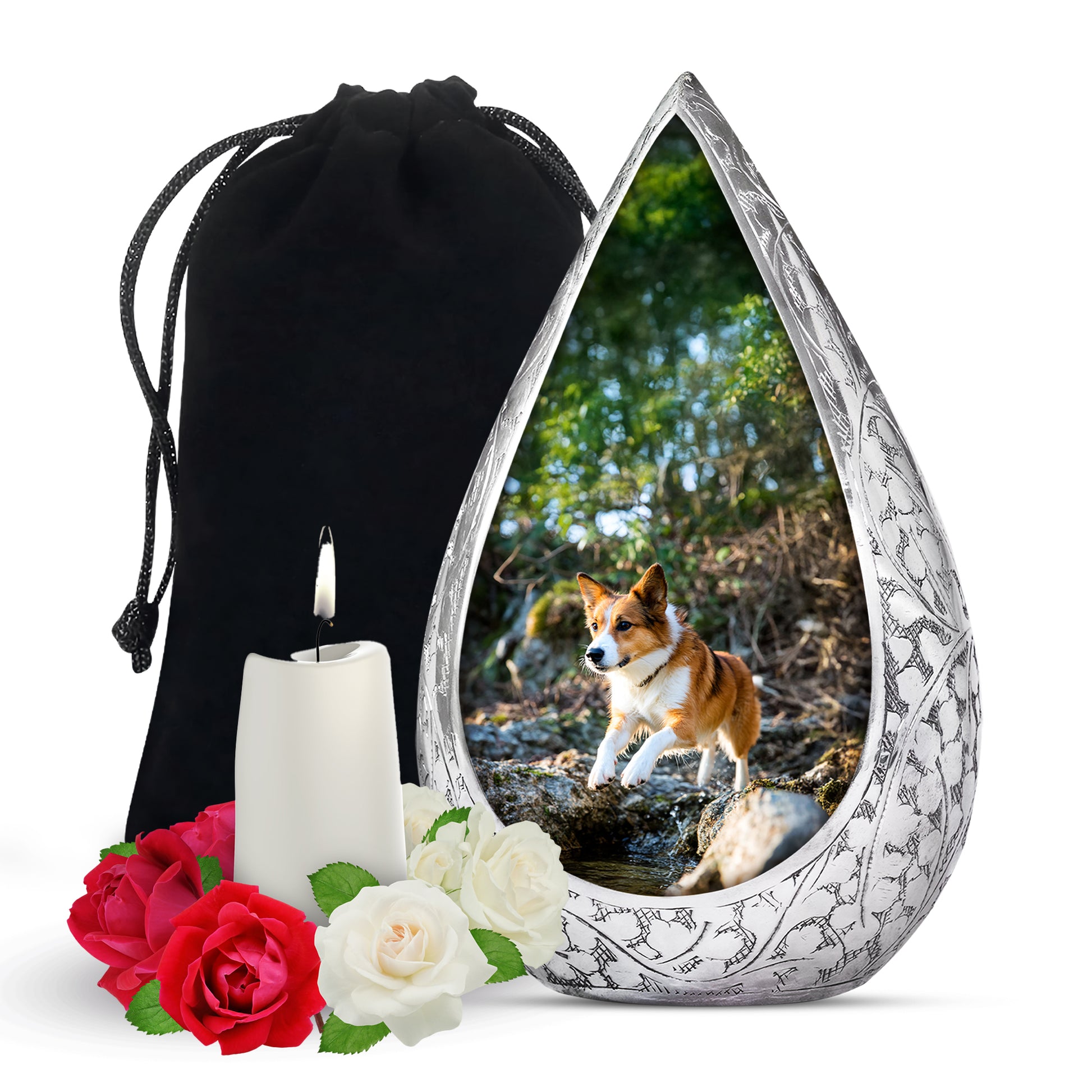 Forest Memorial Urn For Pet Dog - Dog Cremation Urn For Ashes Burial