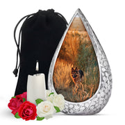 Peaceful Sunset Dog Memorial Urn - German Shepherd Funeral Urn For Ashes