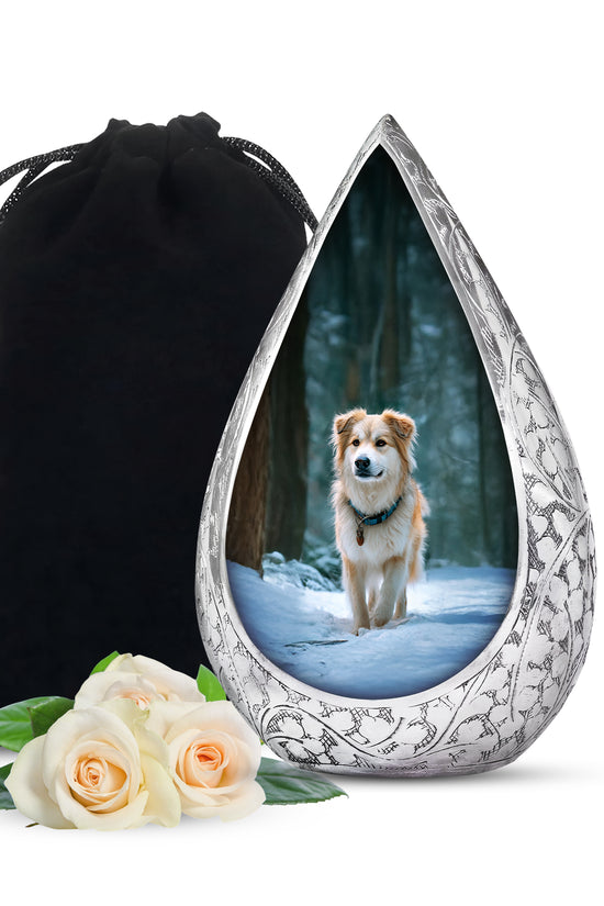 Border Collie Themed Urn - Decorative Funeral Urns For Dog Ashes