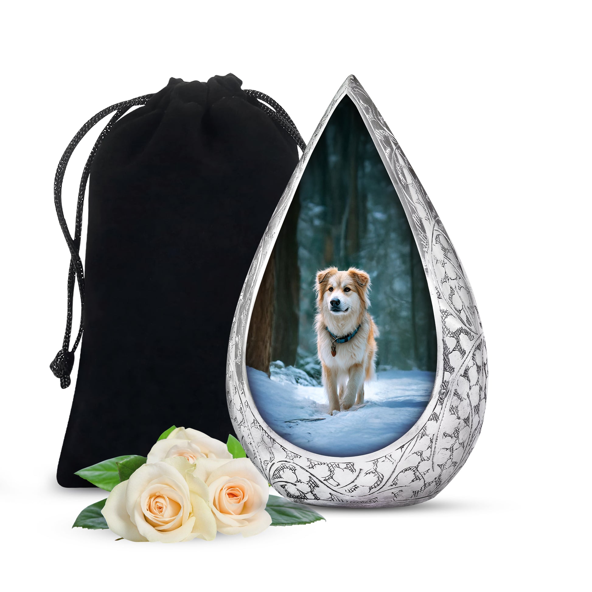 Border Collie Themed Urn - Decorative Funeral Urns For Dog Ashes