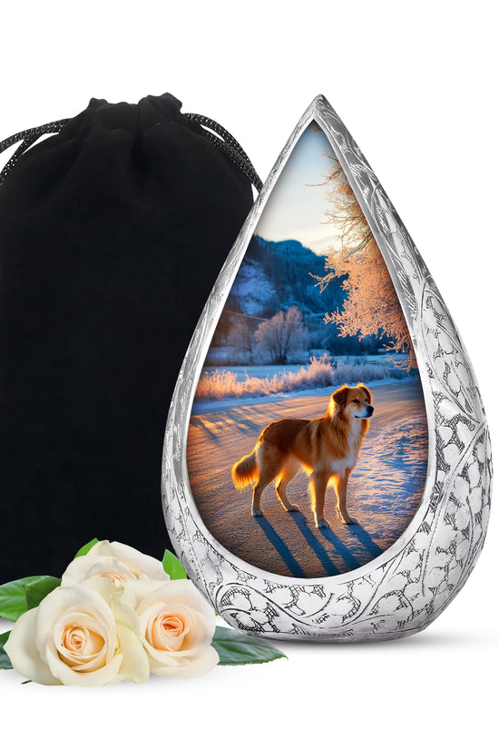 Beautiful Dog Burial Urn - Beach Scenic Urns For Pet Dog Ashes