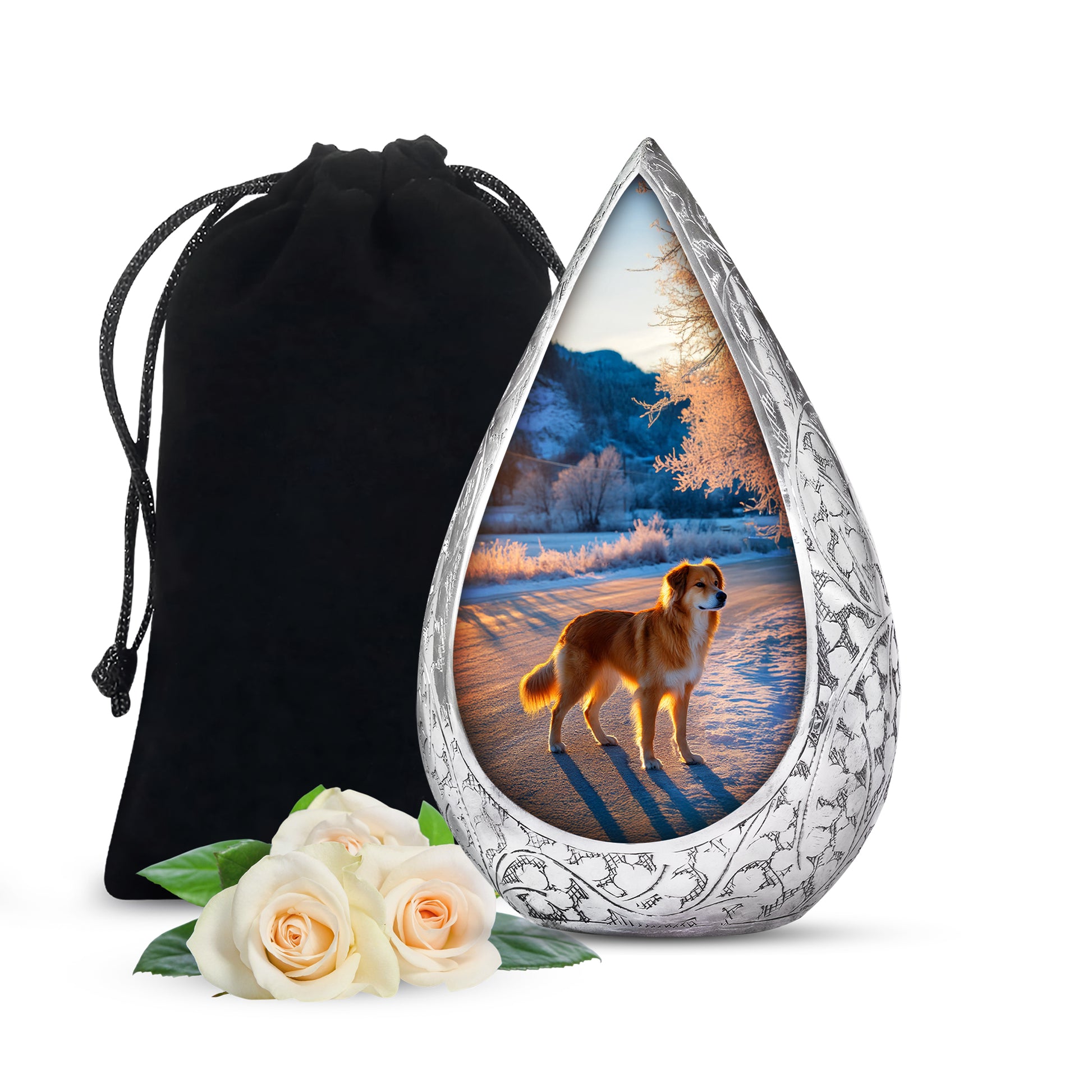 Beautiful Dog Burial Urn - Beach Scenic Urns For Pet Dog Ashes