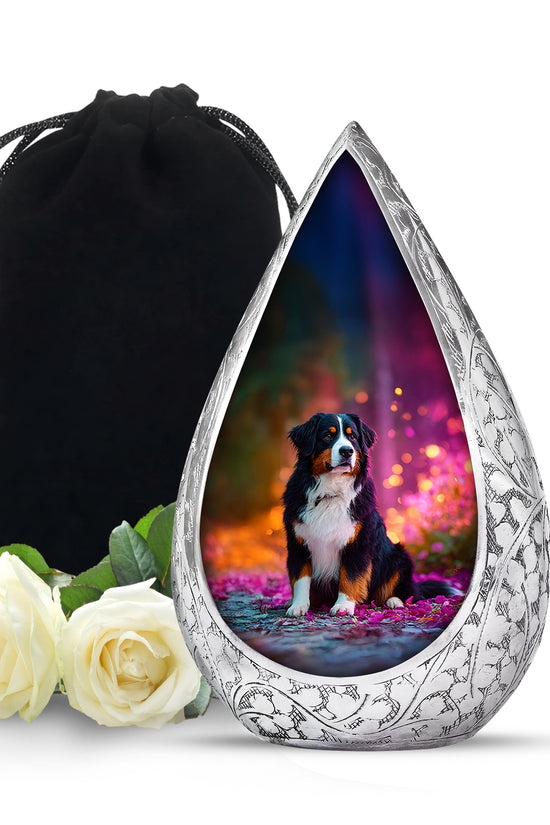 Bernese Mountain Dog Themed Urn - Personalized Pet Urns For Ashes