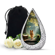 Golden Pet Dog Funeral Urn - Forest Memorial Urn For Pet