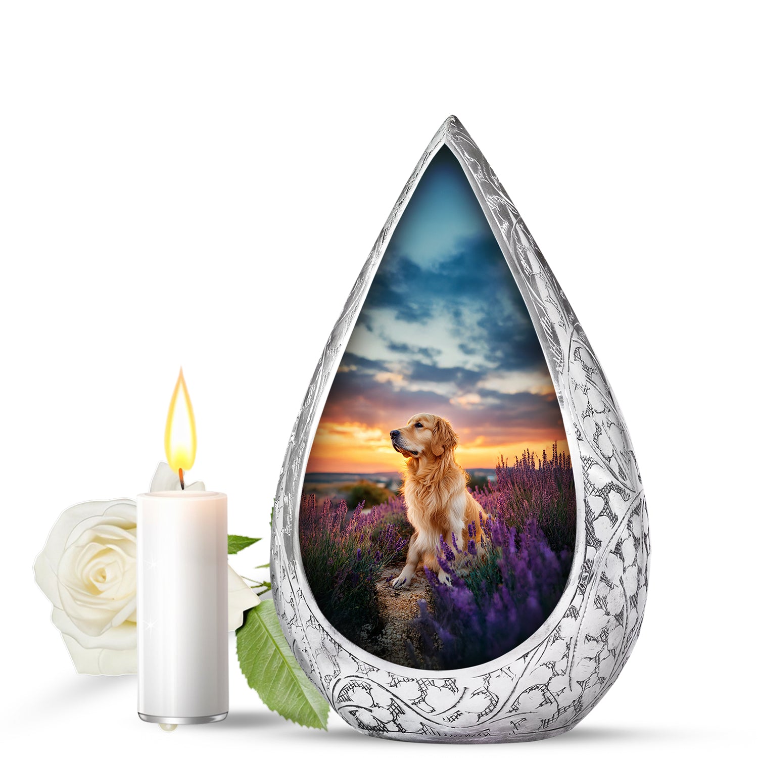 Golden Retriever Funeral Urn - Pet Cremation Urn For Ashes