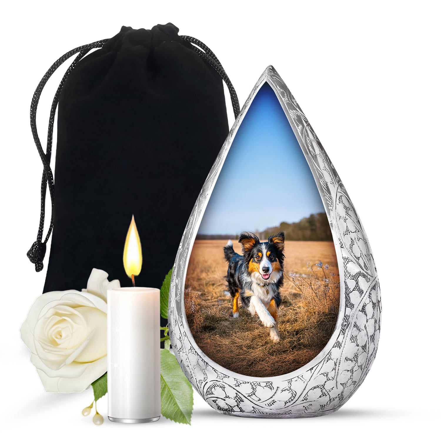 Peaceful Dog Memorial Urn - Elegant Pet Cremation For Dog Ashes