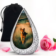 German Shepherd Tribute Funeral Urn - Pet Memorial Urn For Dog Ashes