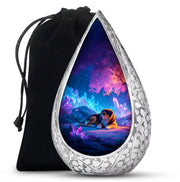 Dog Cremation Urn - Crystal Light Funeral Urn For Dog Ashes
