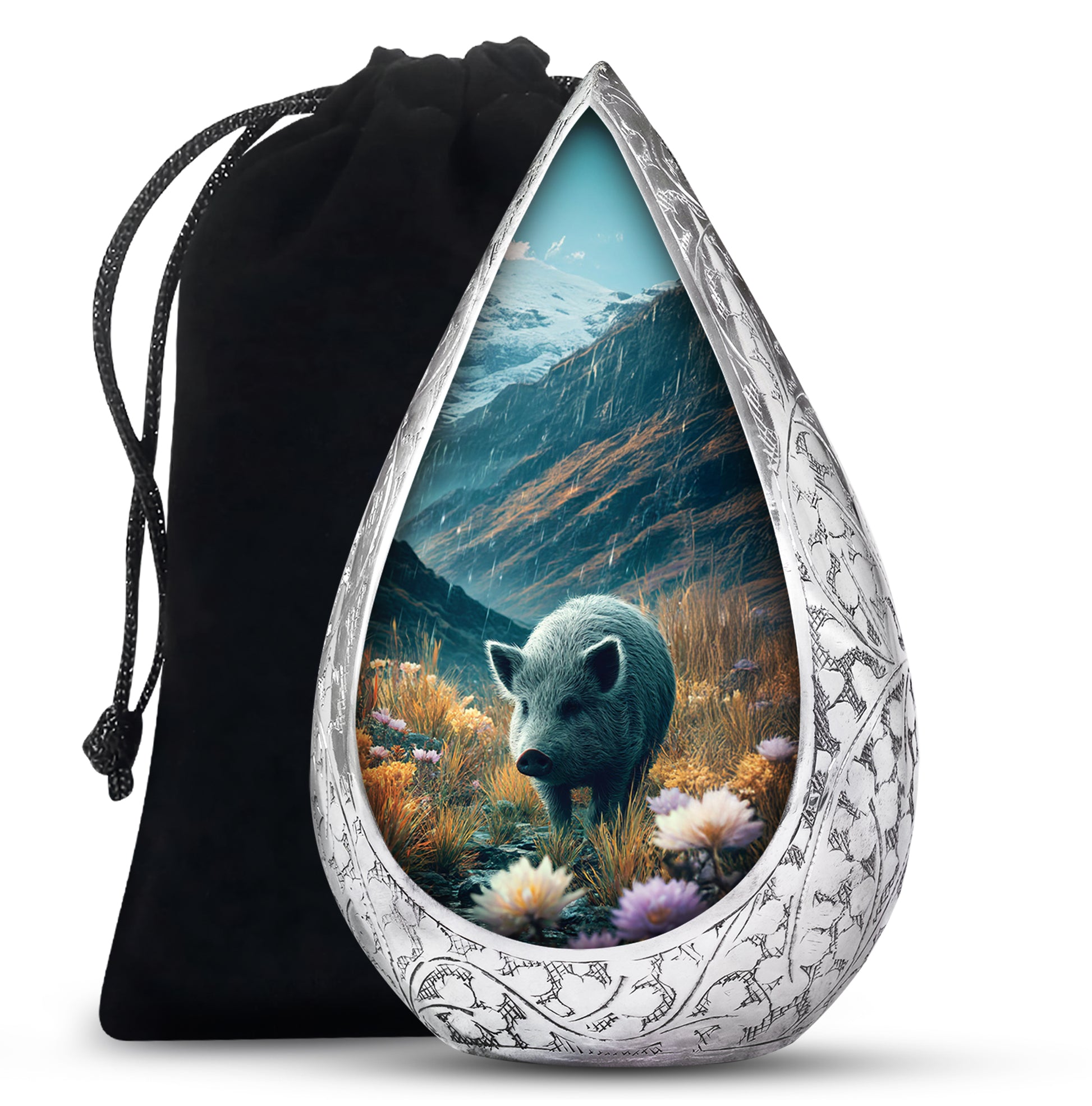 Wild Pig Cremation Urns - Beautiful Mountain Funeral Urns For Adult Ashes