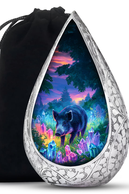 Pig Nature Cremation Urns - Crystal Forest Funeral Urns For Male & Female