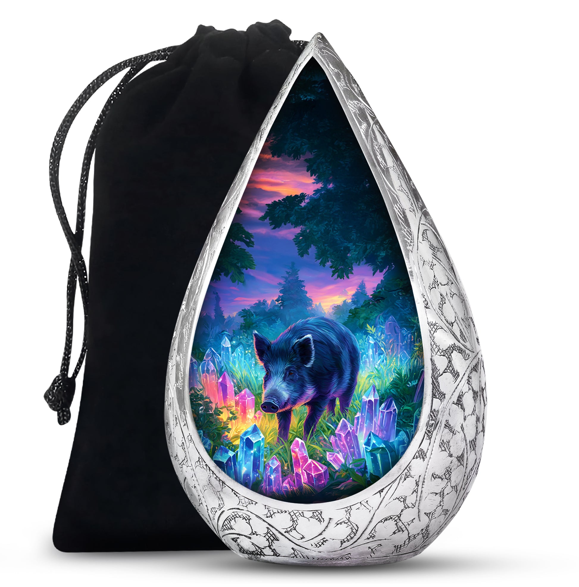 Pig Nature Cremation Urns - Crystal Forest Funeral Urns For Male & Female