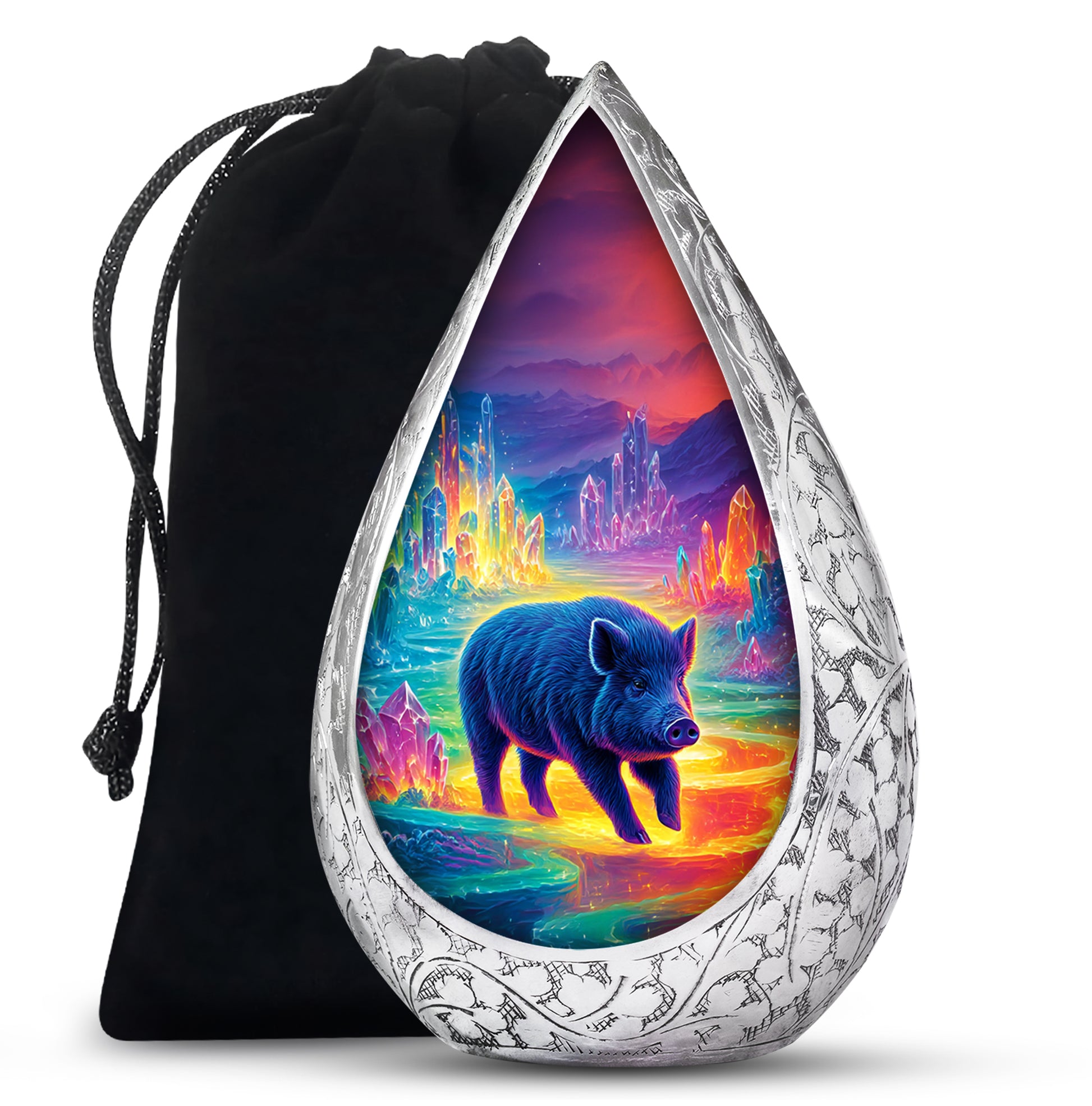 Crystal Field Memorial Urns - Wild Pig Cremation Urn For Human Ashes