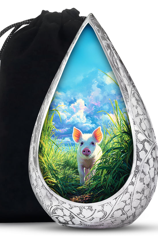 Cute Piglet Memorial Urn - Nature Cremation Urns For Adult Ashes