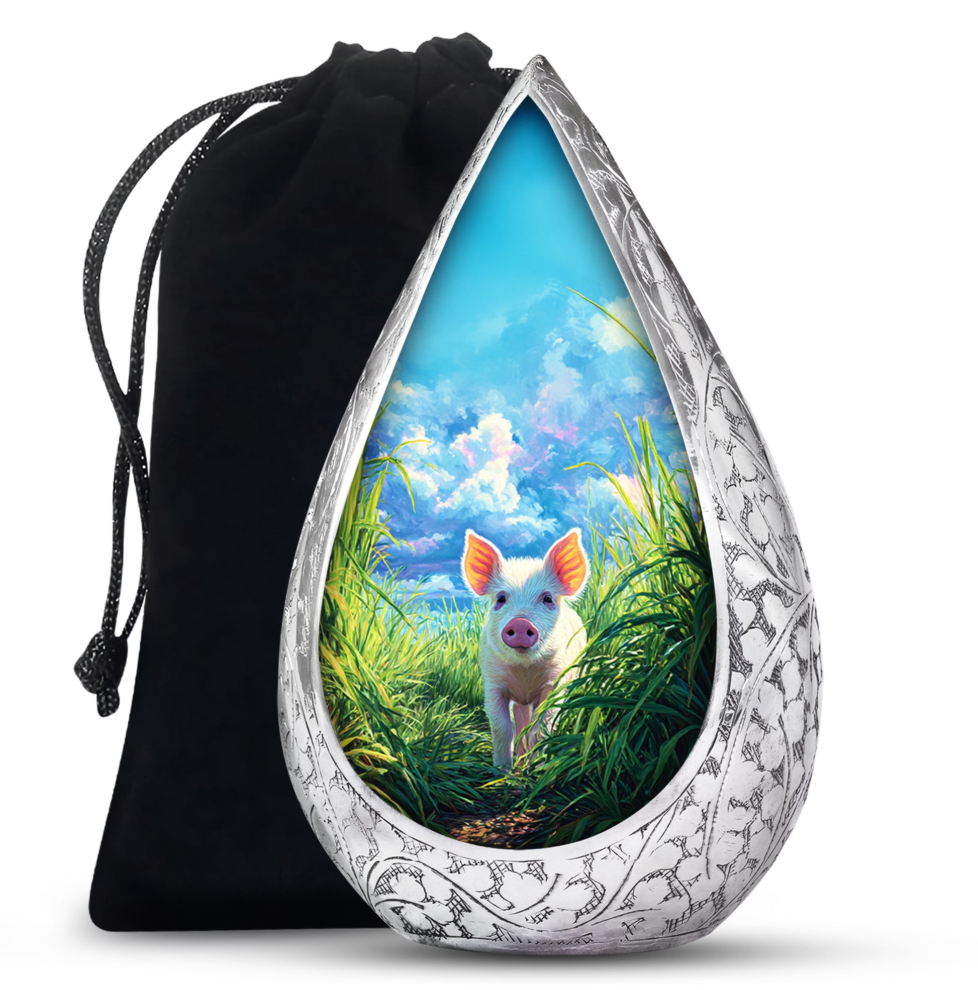 Cute Piglet Memorial Urn - Nature Cremation Urns For Adult Ashes