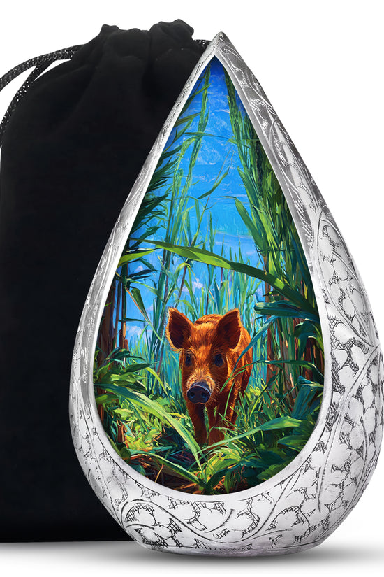 Pig Jungle Memorial Urn - Artistic Cremation Urns For Loved Ones