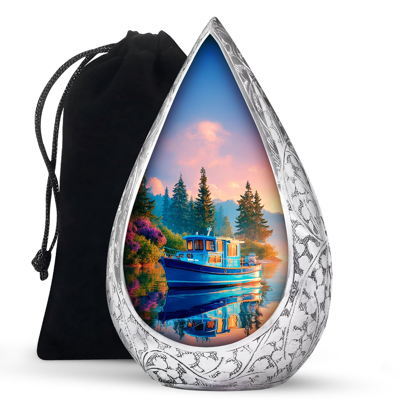 Beautiful Lake Cremation Urns - Boat Memorial Urn For Male & Female