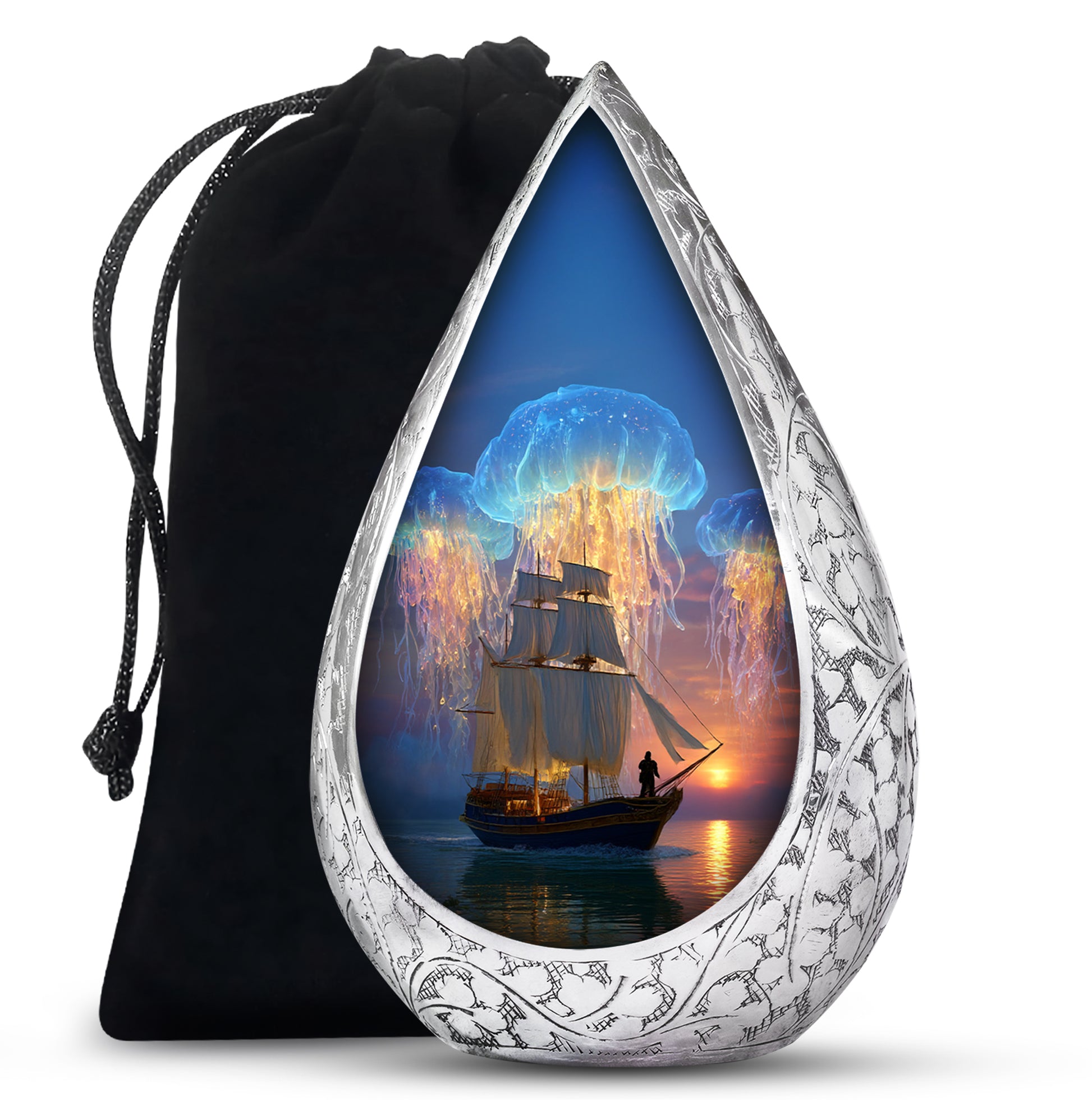 Houseboat Cremation Urn For Ashes - Wooden Memorial Urn