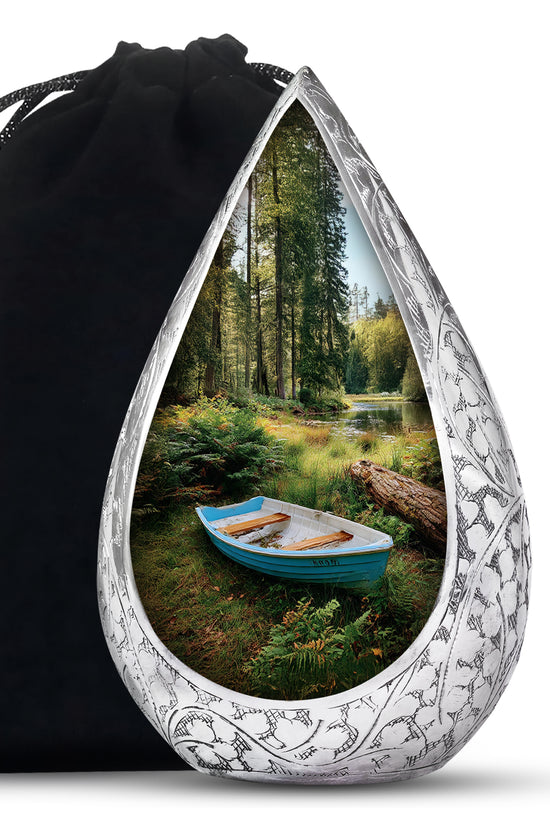 Boat Cremation Urn - Nature Memorial Urn For Human Ashes
