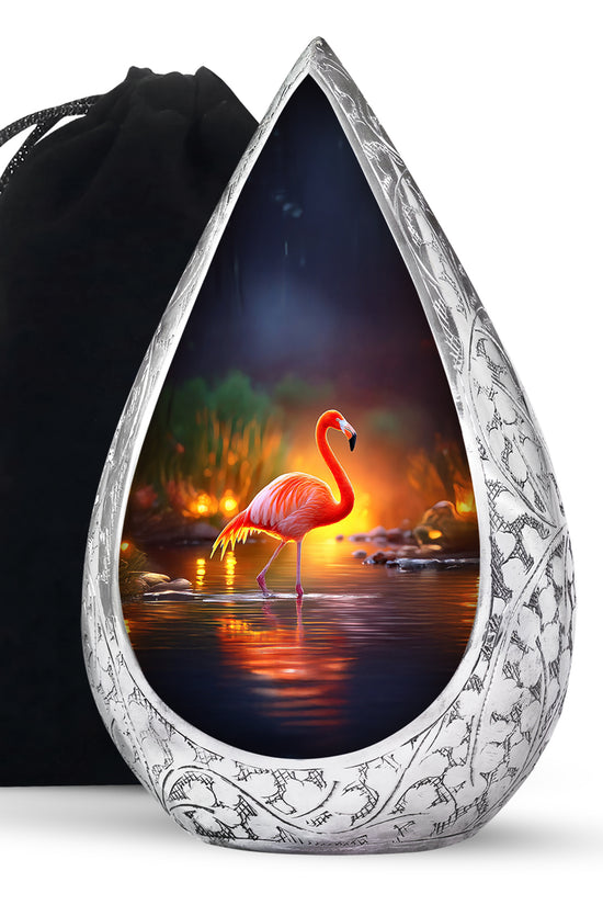 Pink Flamingo Cremation Urn - Handcrafted Memorial Urns for Ashes