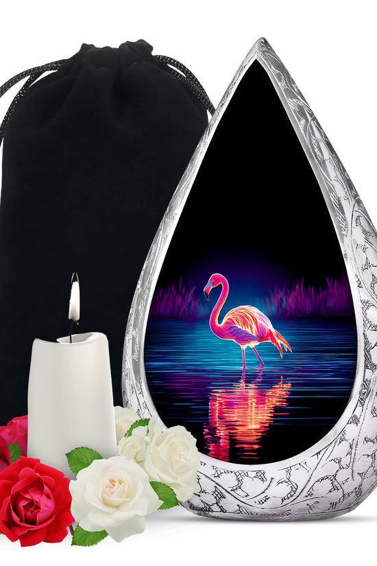 Artistic Flamingo Cremation Urn - Beautiful Memorial Urns For Human Ashes
