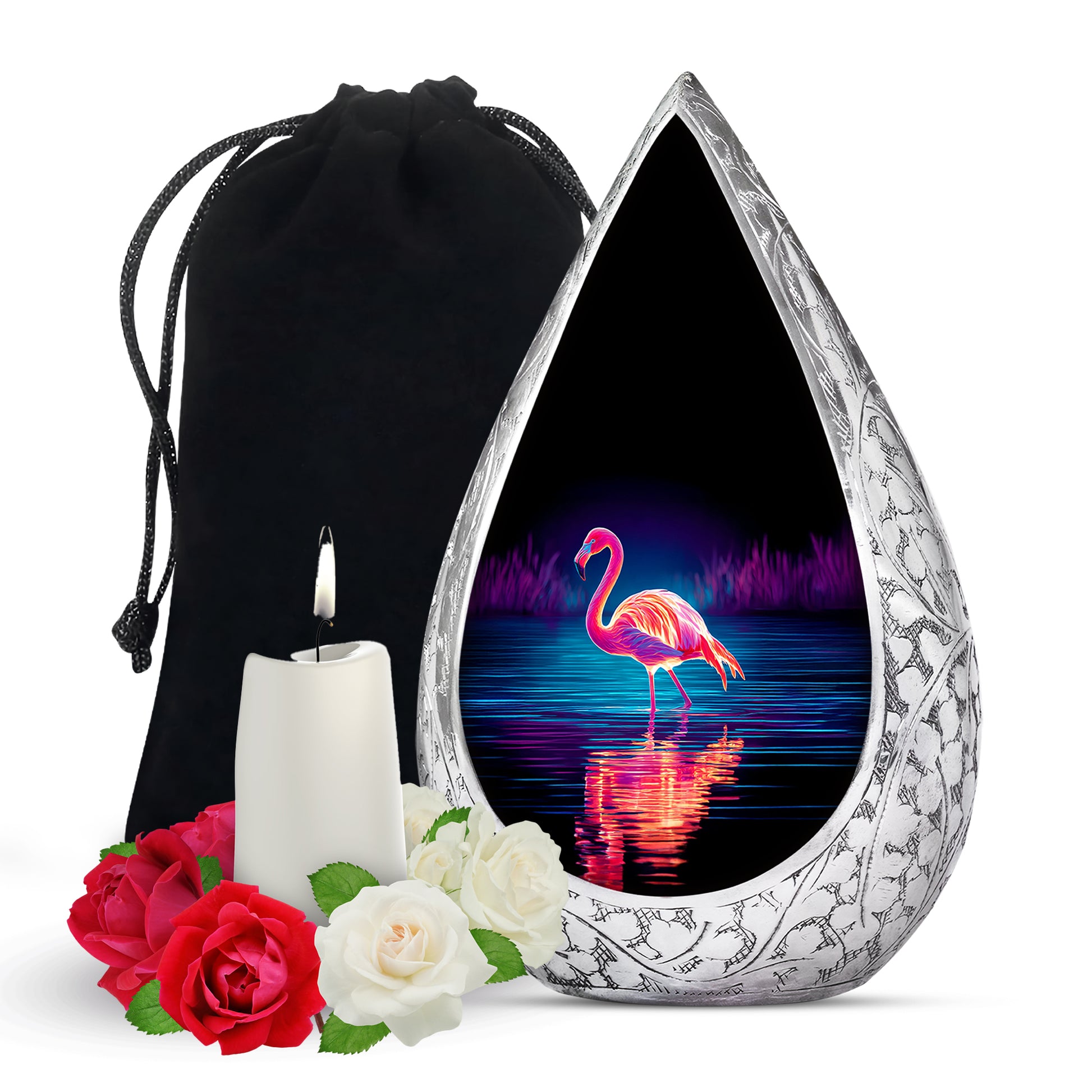 Artistic Flamingo Cremation Urn - Beautiful Memorial Urns For Human Ashes