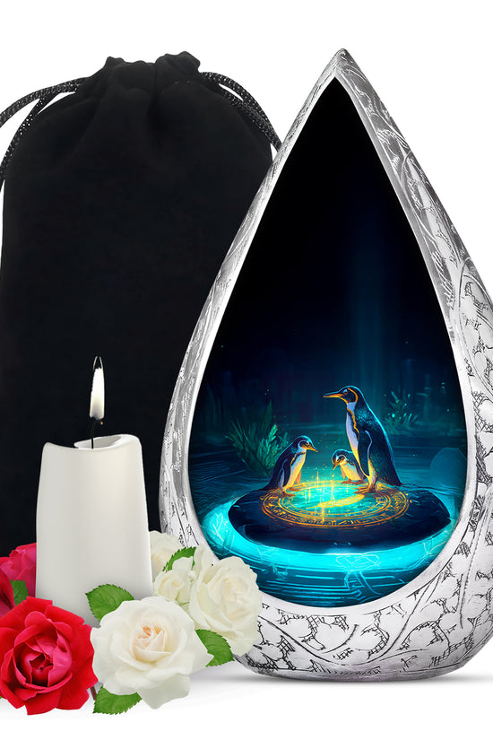 Mystical Penguin Urn - Unique Funeral Urn For Human Ashes